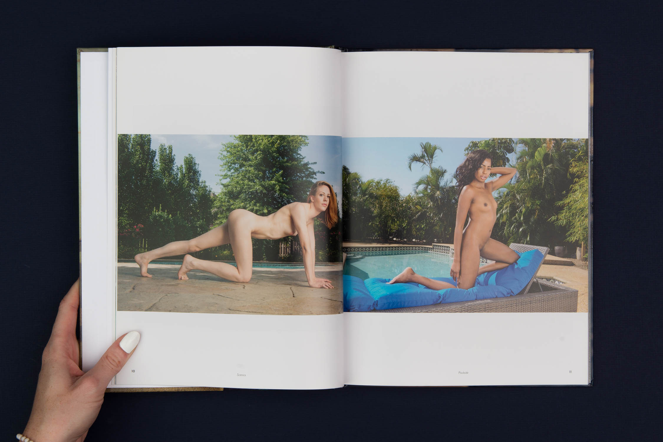 Interior pages of Poolside photo book, art photography by Aaron Knight
