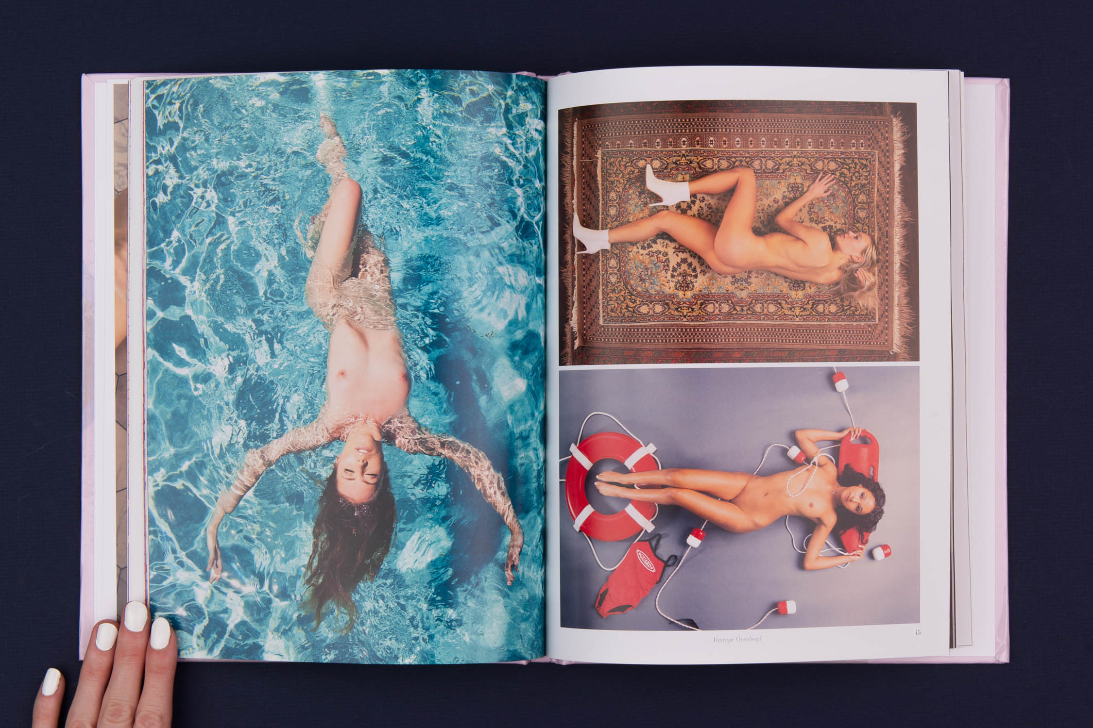 Interior pages of Vantage Overhead photo book, art photography by Aaron Knight
