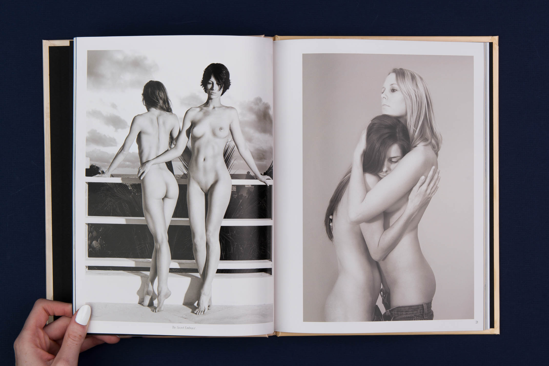 Interior pages of Secret Embrace photo book, art photography by Aaron Knight
