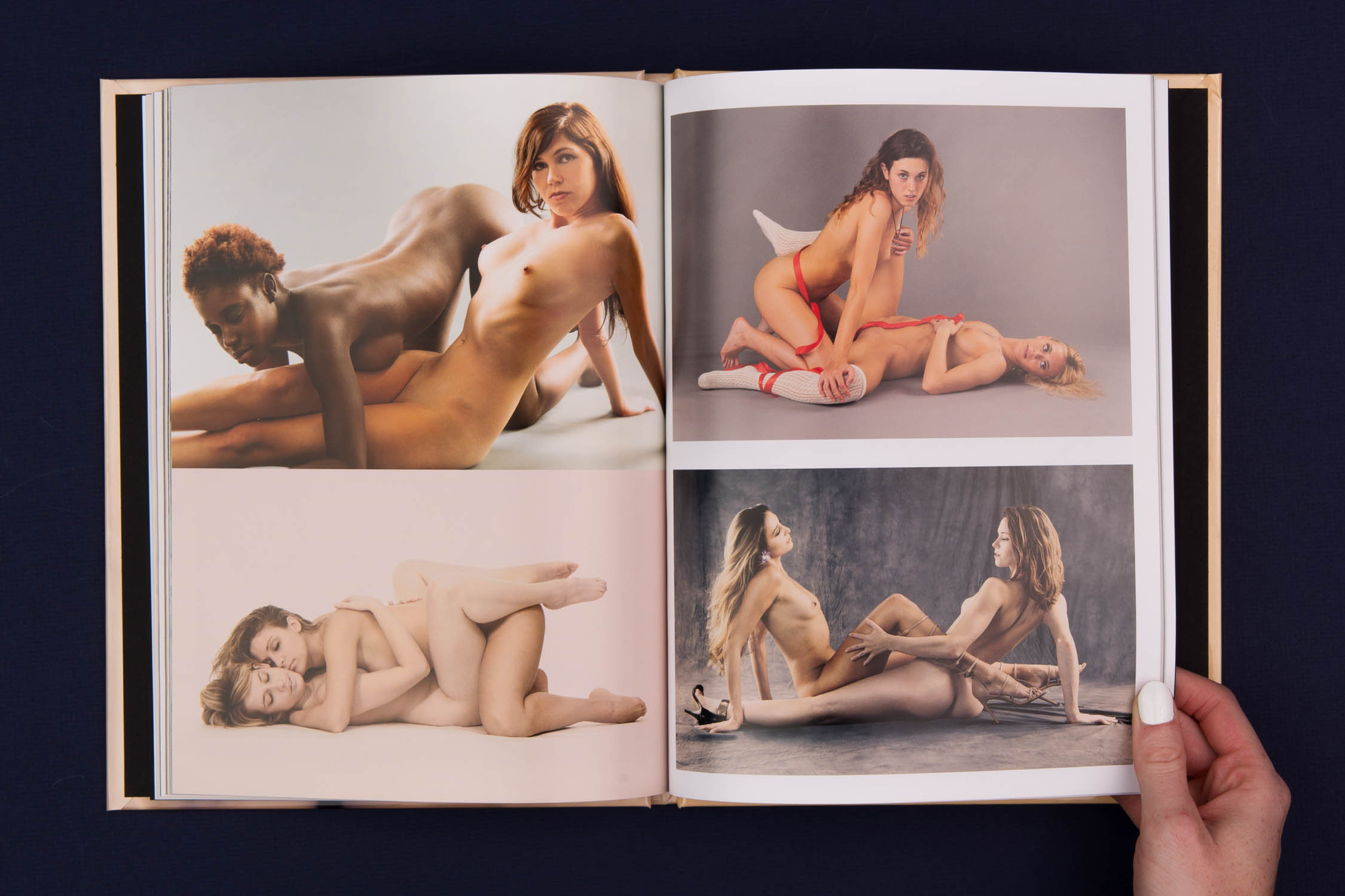 Interior pages of Secret Embrace photo book, art photography by Aaron Knight