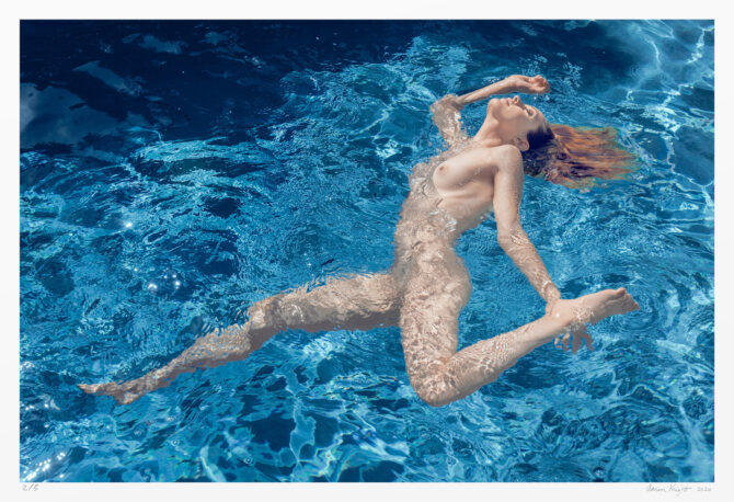 Artistic nude image of swimmer. Archival limited edition
