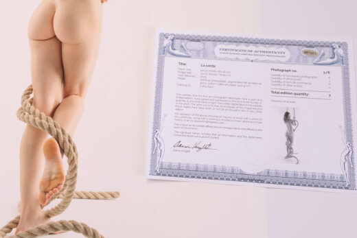 Certificate of authenticity for artwork