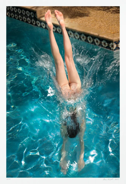 Conceptual art nude: "A Smaller Splash" Signed original photo