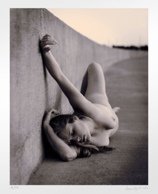 B&W nude art photograph "On the Bridge" Limited edition original