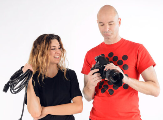 Artist in photography studio