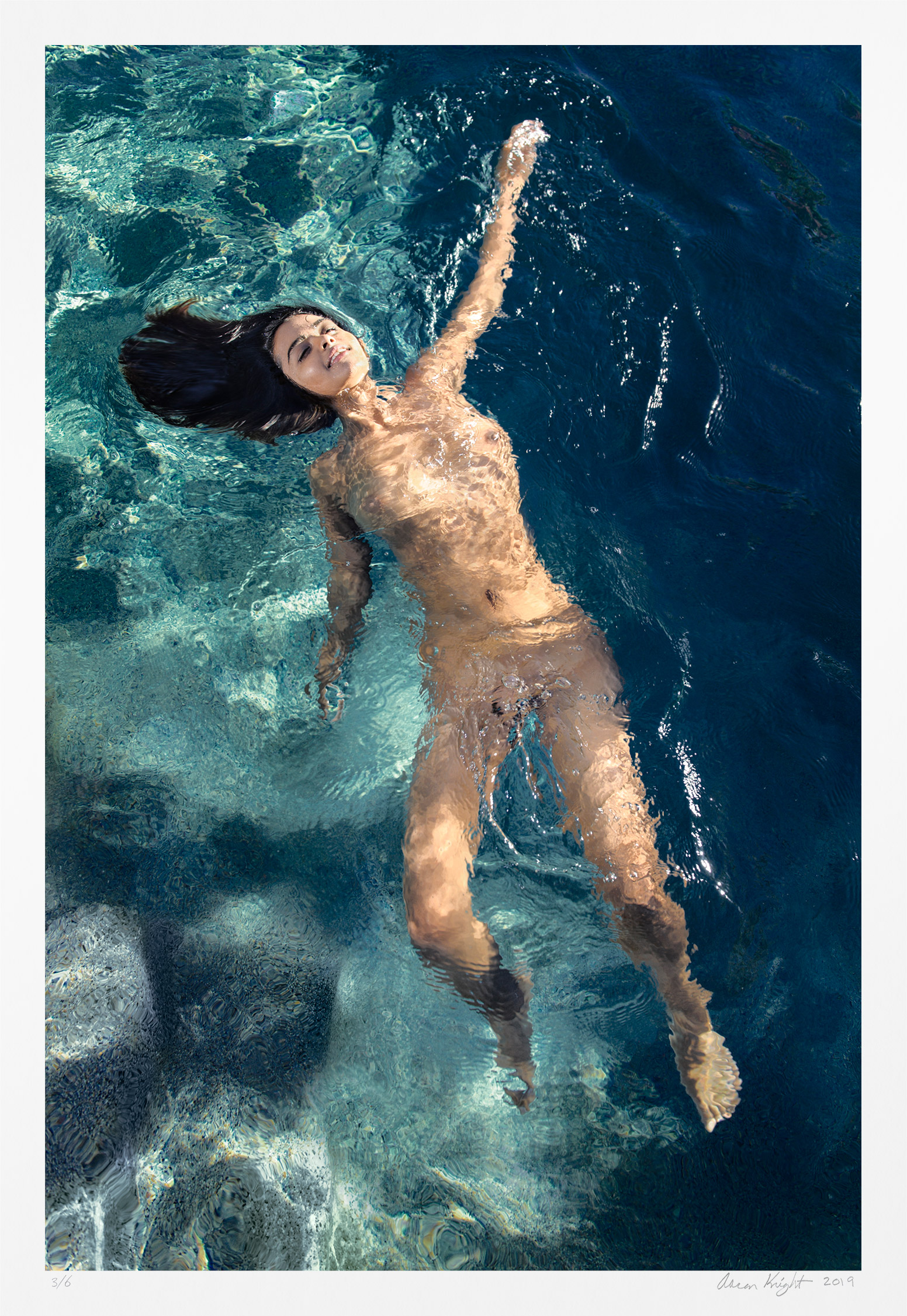 Nude art photography "Mia Floating" Limited edition, signed