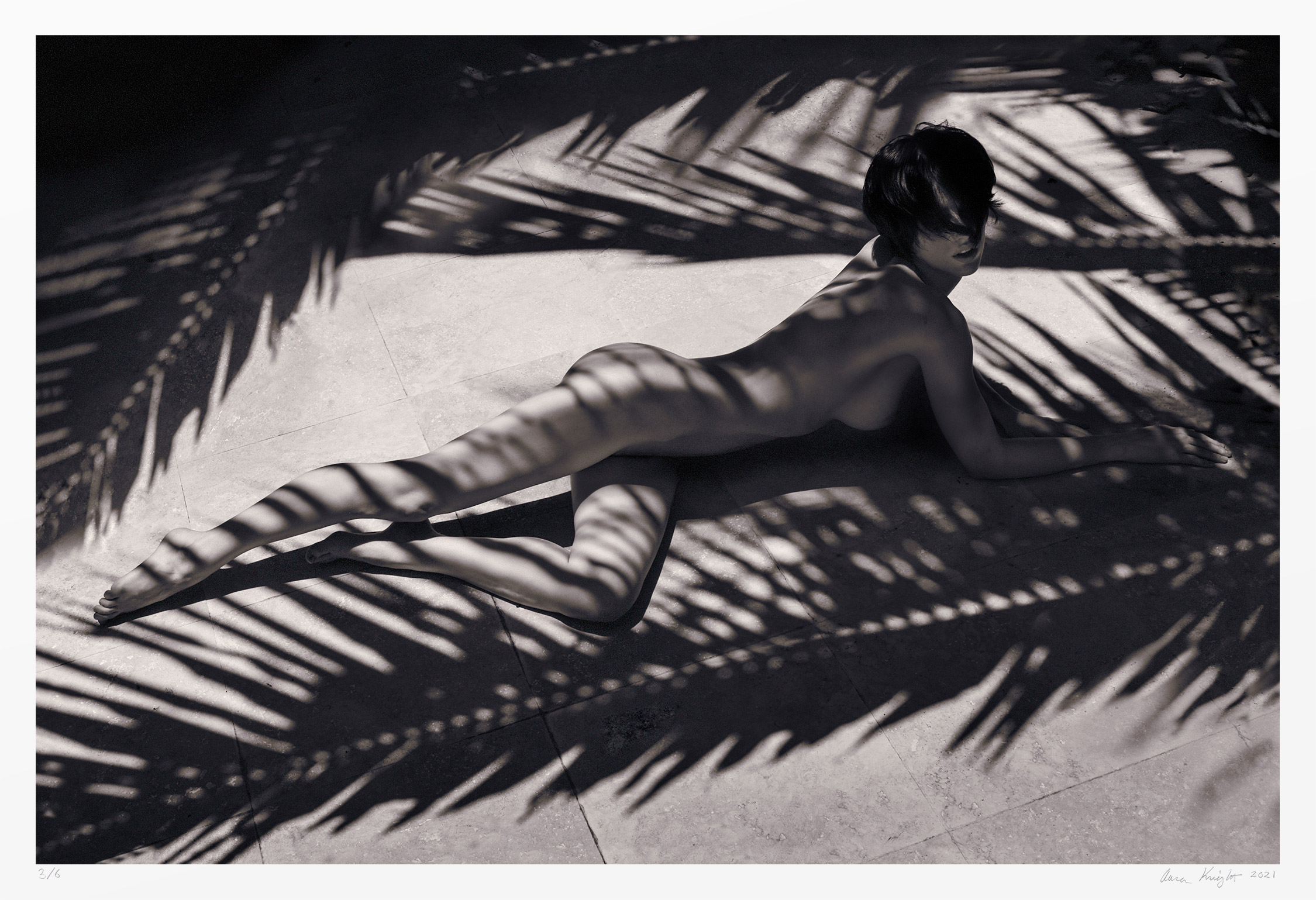 Black and white nude woman, limited edition art photo by Knight