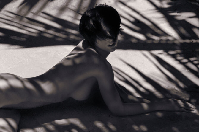 Black and white nude woman, limited edition art photo by Knight