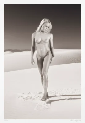 Black and White Nude Landscape | White Sands Desert Artwork
