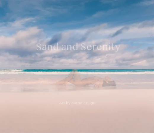 The accompanying portfolio for the photobook Pink Sands. In this album, the colors, shapes and textures of Harbour Island Bahamas meld with the beauty of the nude female form. Coral sand beaches, luminous waters, endless sky, and seven beautiful models come together in this collection and discover untouched island beauty.